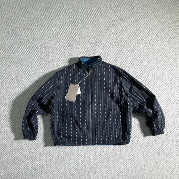 Carhartt WIP Reversible Denim Jacket Blue Workwear And Striped Print - Picture 4 of 6